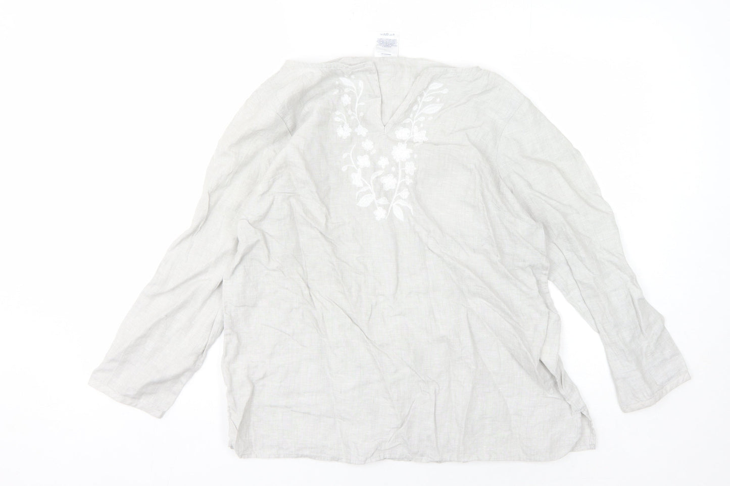 Lands' End Women's Ivory Tunic Blouse, Size 12 Petite