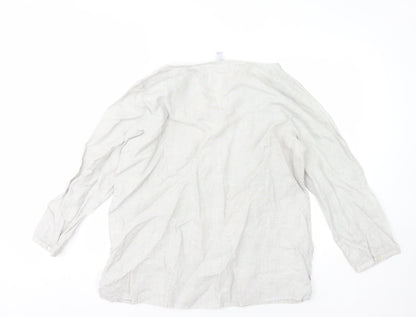 Lands' End Women's Ivory Tunic Blouse, Size 12 Petite