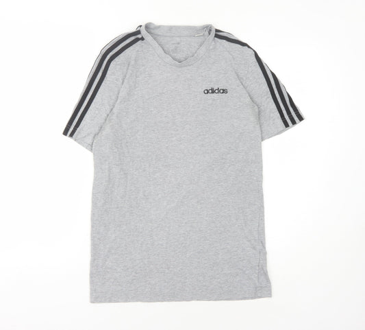 Adidas Men's Grey S Crew Neck T-Shirt