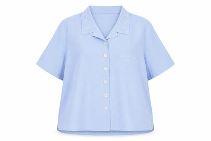 Bonmarché Women's Blue Button-Up Shirt Size 22