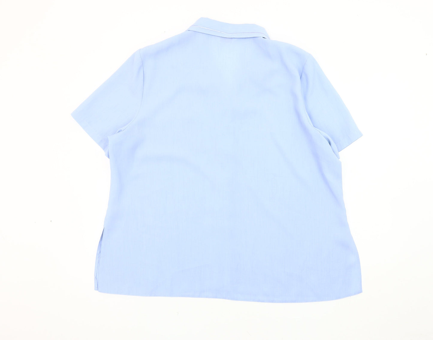 Womens UK Size 22 Bon Marché Blue  Button-Up