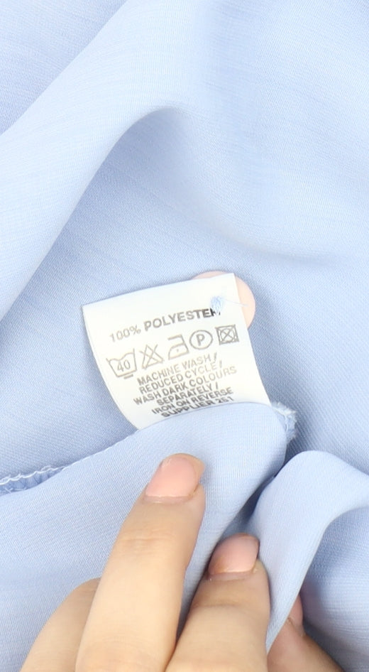 Womens UK Size 22 Bon Marché Blue  Button-Up