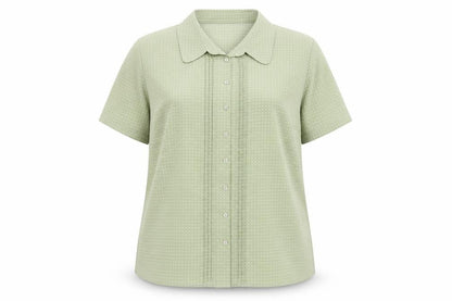 Bonmarché Women's Green Polka Dot Button-Up Shirt Size 22