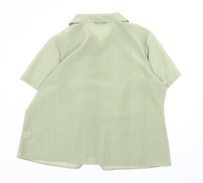 Womens UK Size 22 BM Green  Button-Up