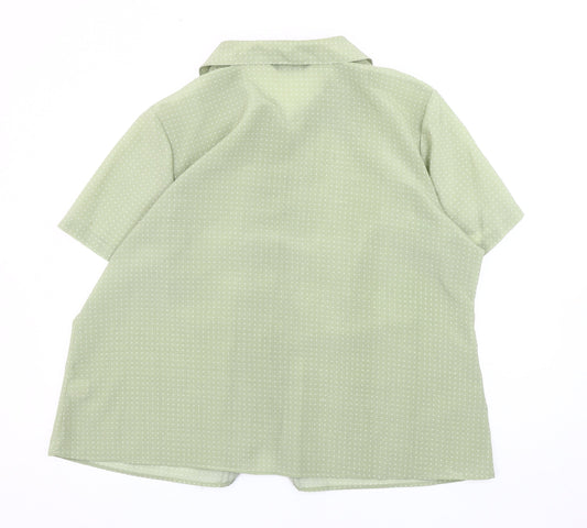 Womens UK Size 22 BM Green  Button-Up
