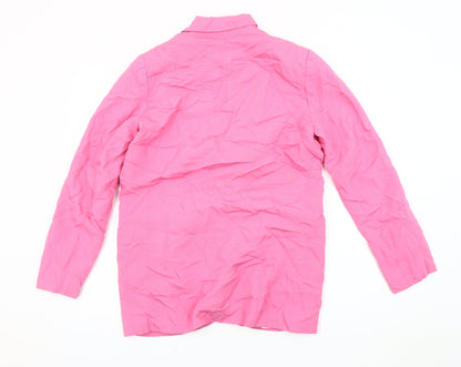 H&M Women's Pink Blazer - Size 8