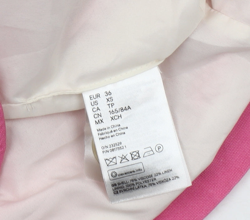 H&M Women's Pink Blazer - Size 8