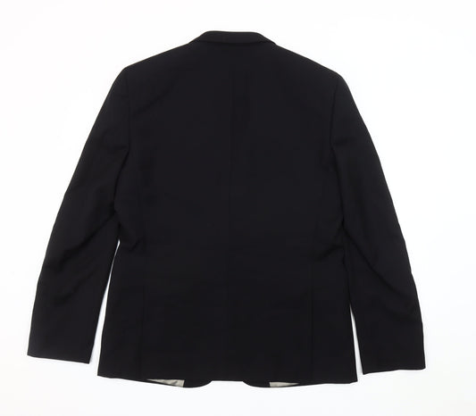 Mens UK Size 42 Topman Regular Black Suit Jacket