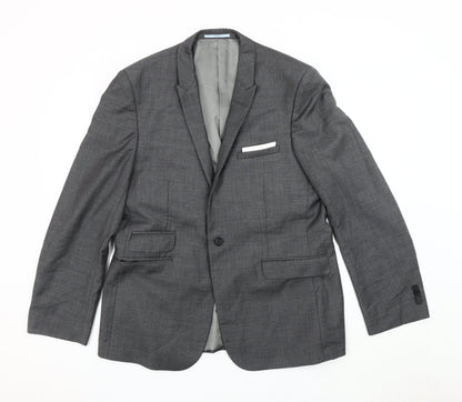 Mens UK Size 42 Burton Menswear Regular Grey Suit Jacket