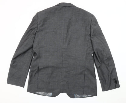 Mens UK Size 42 Burton Menswear Regular Grey Suit Jacket