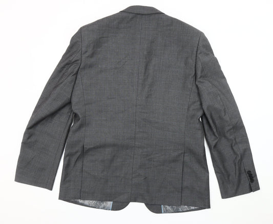 Mens UK Size 42 Burton Menswear Regular Grey Suit Jacket