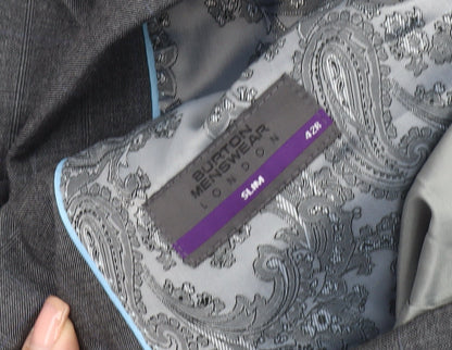 Mens UK Size 42 Burton Menswear Regular Grey Suit Jacket
