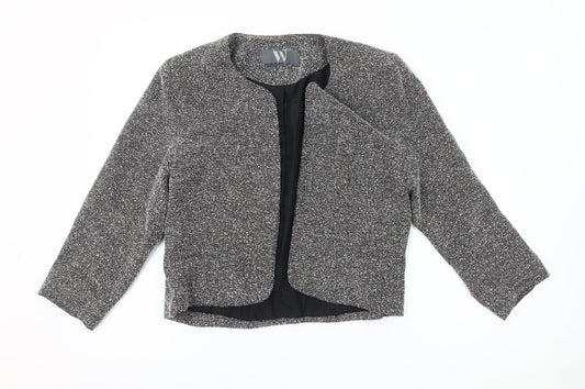 BHS Women's Grey Herringbone Bouclé Blazer Size 12