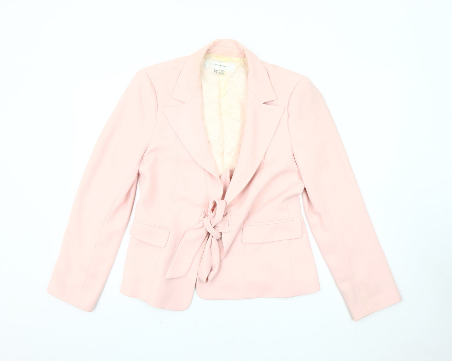 Zara Women Pink Blazer, Size 14, Classic Regular Fit