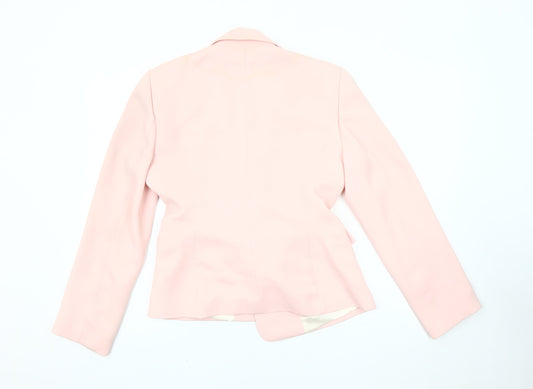 Zara Women Pink Blazer, Size 14, Classic Regular Fit