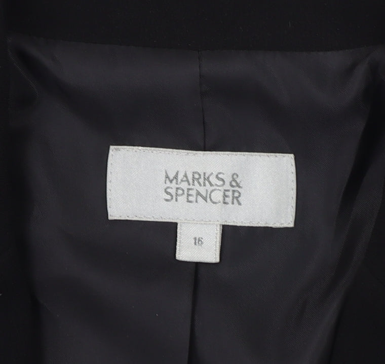 Marks & Spencer Women's Black Suit Jacket Size 16
