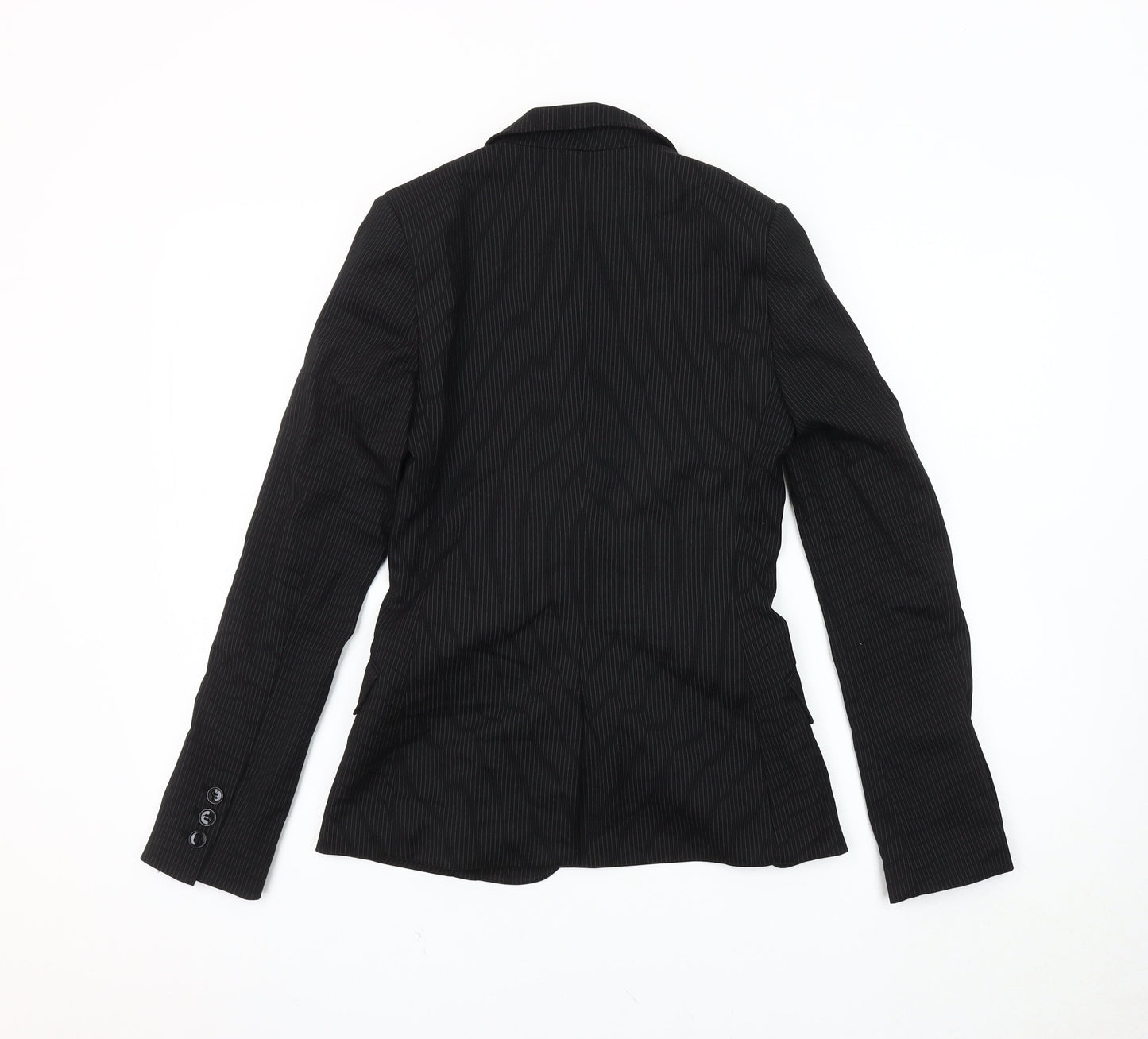 H&M Women's Black Pinstripe Blazer, Size 4