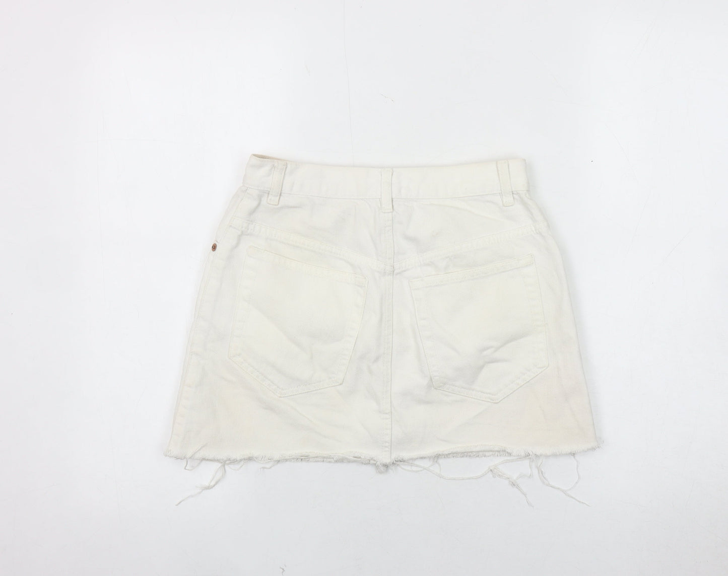 ASOS Women's Ivory Denim Skirt Size 8