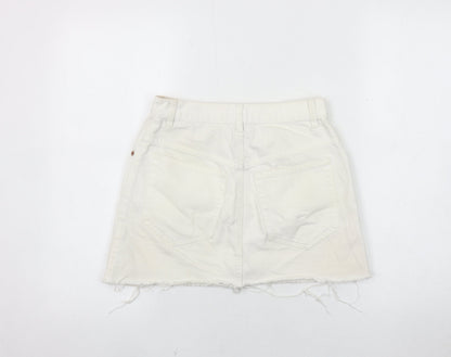ASOS Women's Ivory Denim Skirt Size 8