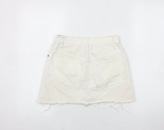 ASOS Women's Ivory Denim Skirt Size 8