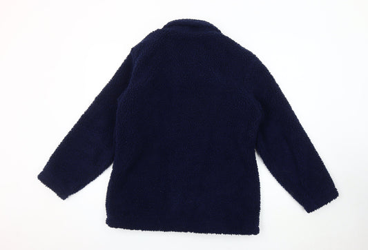 Damart Women's Blue Buttoned Coat - Size 10