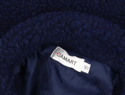 Damart Women's Blue Buttoned Coat - Size 10