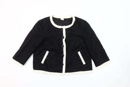 Camaieu Women's Black 3/4 Sleeve Blazer, Size 10