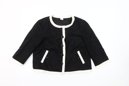 Camaieu Women's Black 3/4 Sleeve Blazer, Size 10