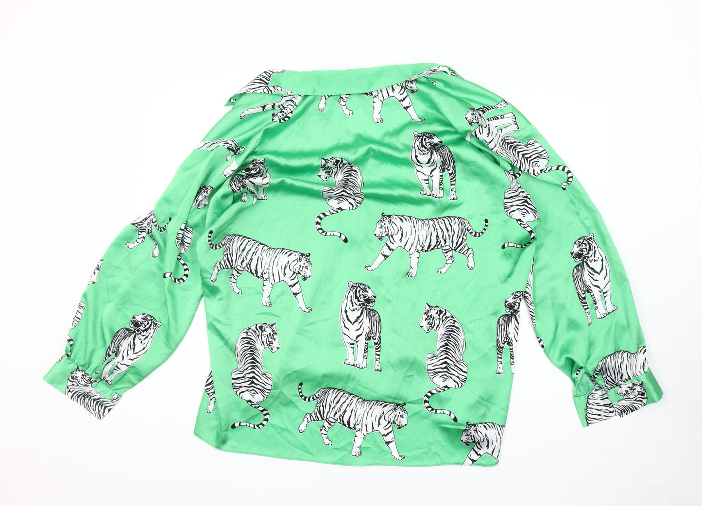 New Look Women's Green Animal Print Blouse Size 20