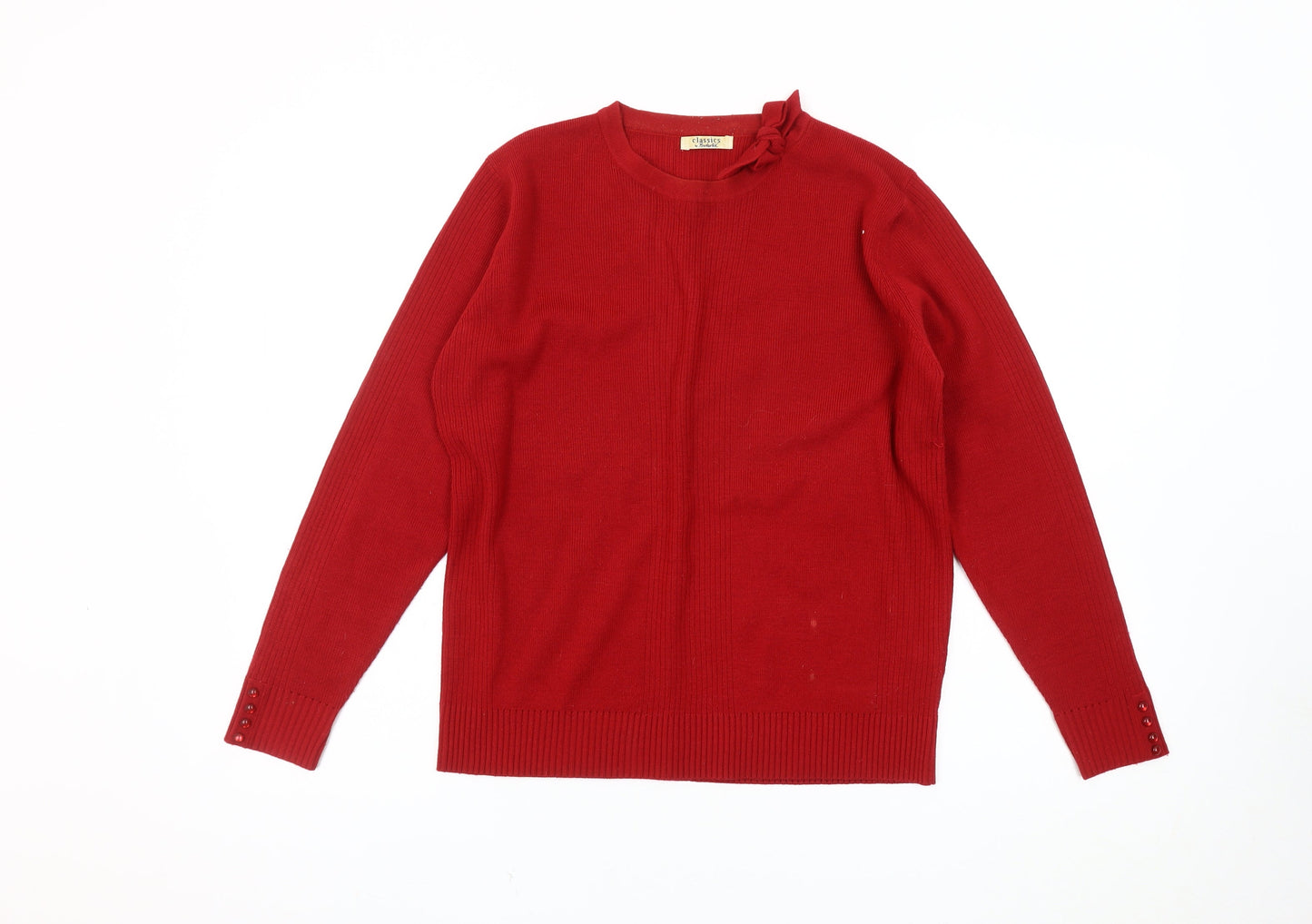 Womens UK Size 10-12 Berkertex Red Pullover Jumper