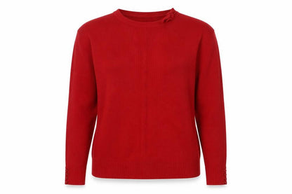 Womens UK Size 10-12 Berkertex Red Pullover Jumper