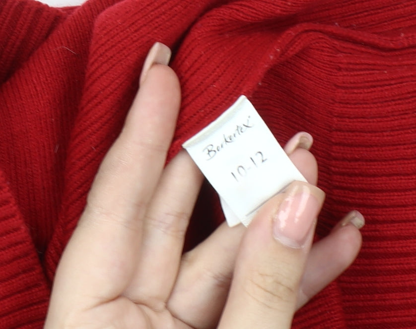 Womens UK Size 10-12 Berkertex Red Pullover Jumper