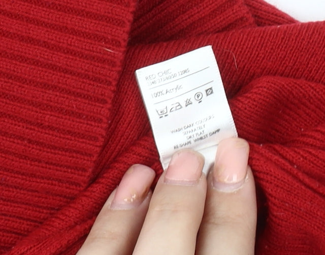 Womens UK Size 10-12 Berkertex Red Pullover Jumper