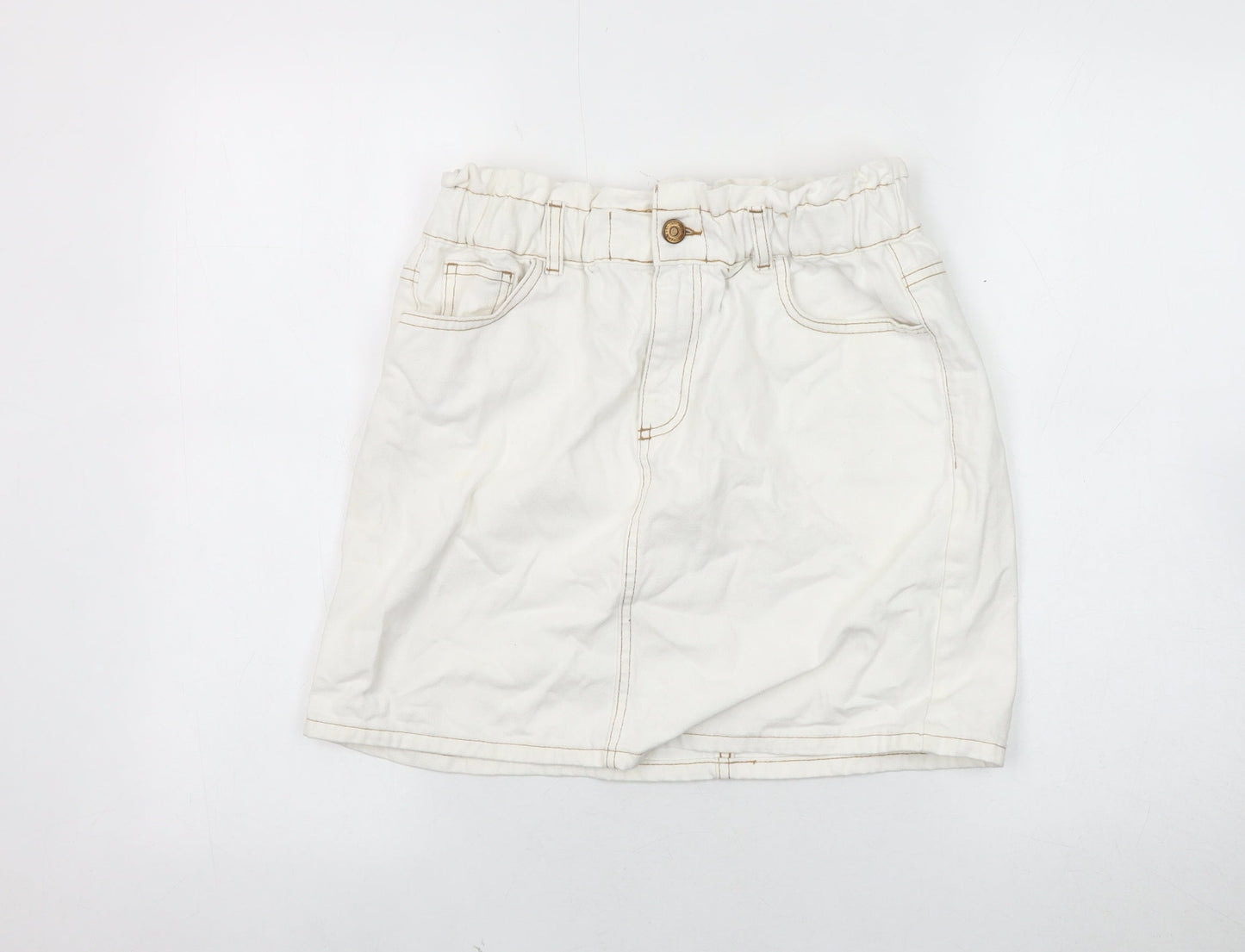 New Look Women's White Denim Skirt Size 12