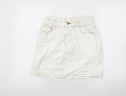 New Look Women's White Denim Skirt Size 12