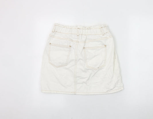 New Look Women's White Denim Skirt Size 12