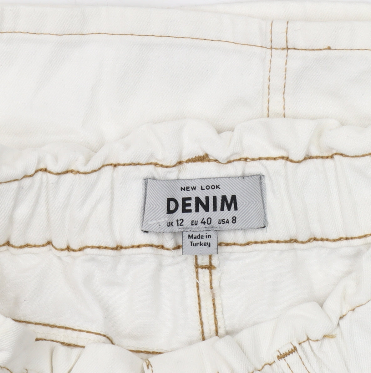 New Look Women's White Denim Skirt Size 12