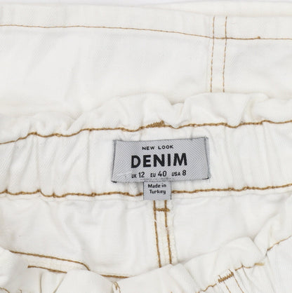 New Look Women's White Denim Skirt Size 12