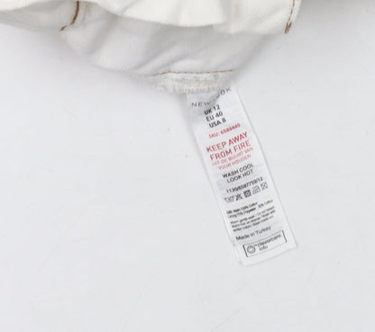 New Look Women's White Denim Skirt Size 12