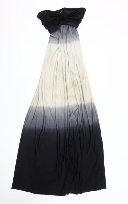 AX Paris Women's Strapless Long Black Dress Size 10