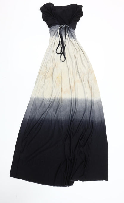 AX Paris Women's Strapless Long Black Dress Size 10