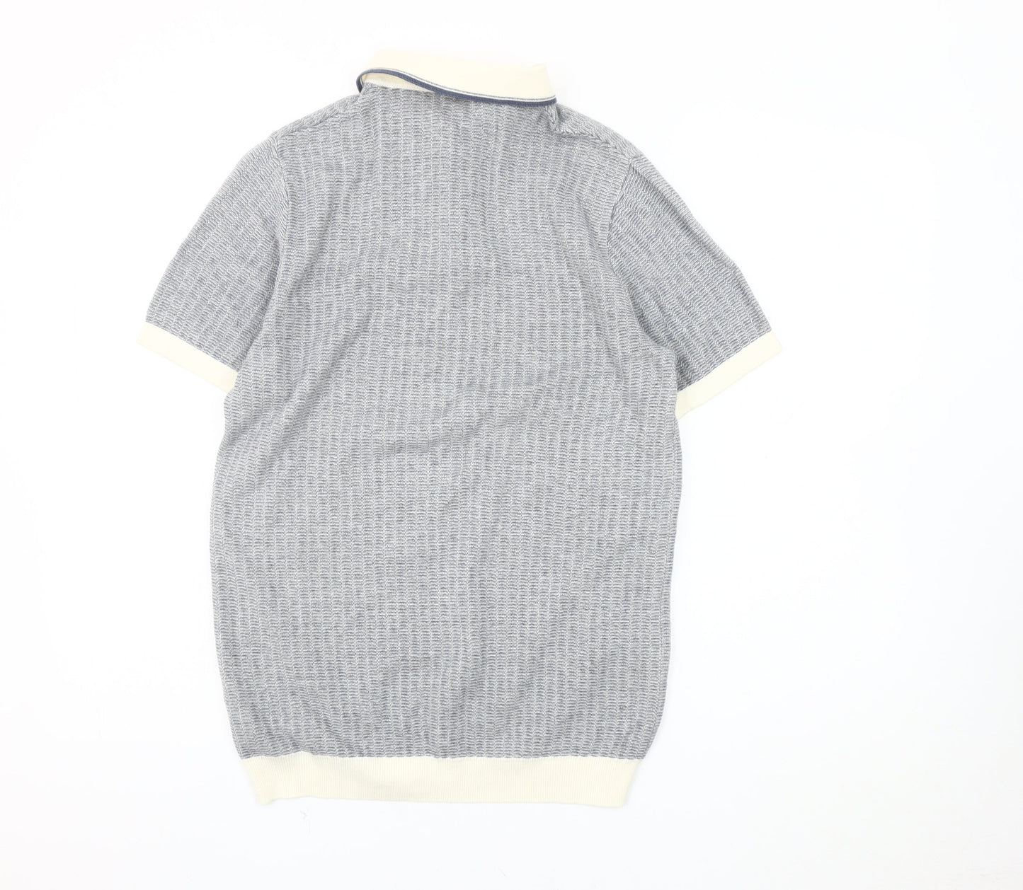 Next Men's Grey Short Sleeve Polo Shirt Size S