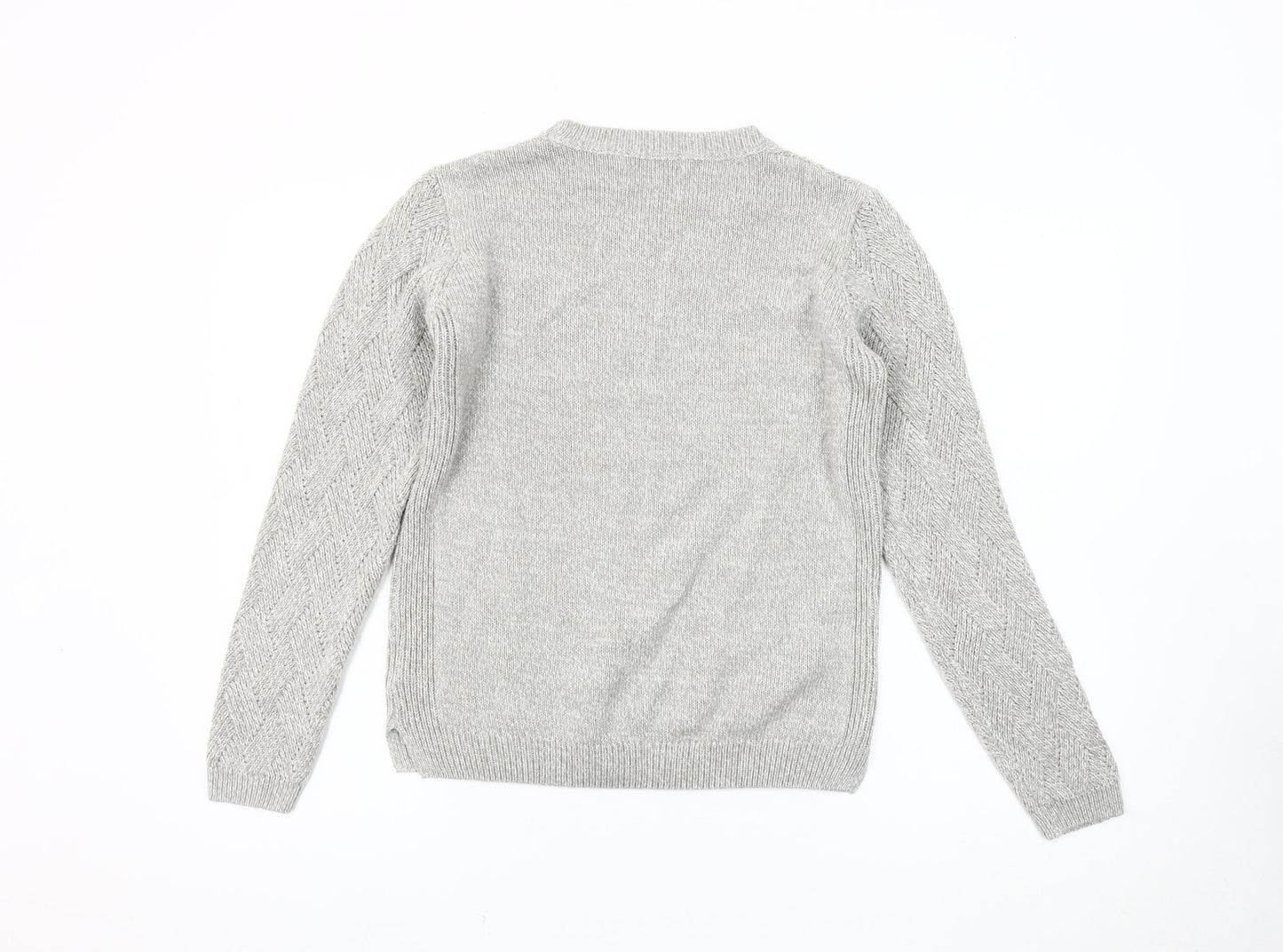 Womens UK Size M ISLE Grey Pullover Jumper