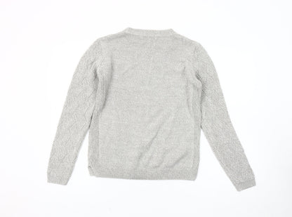 Womens UK Size M ISLE Grey Pullover Jumper