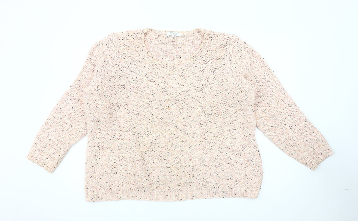 Mayfair Women's Multicoloured Chunky-Knit Pullover, Size 20
