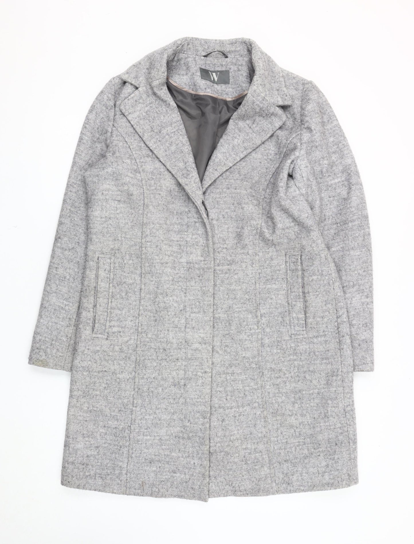 Womens UK Size 14 BHS Grey Basic Coat