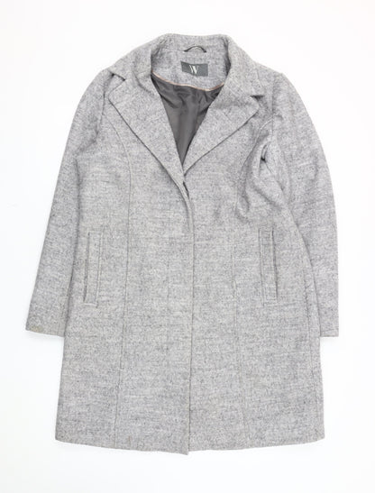 Womens UK Size 14 BHS Grey Basic Coat