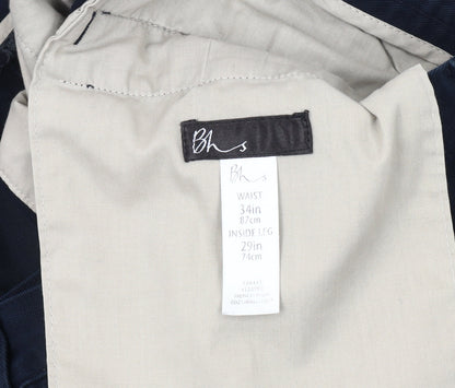 Mens UK Size 34 in BHS  Chino Blue Trousers
