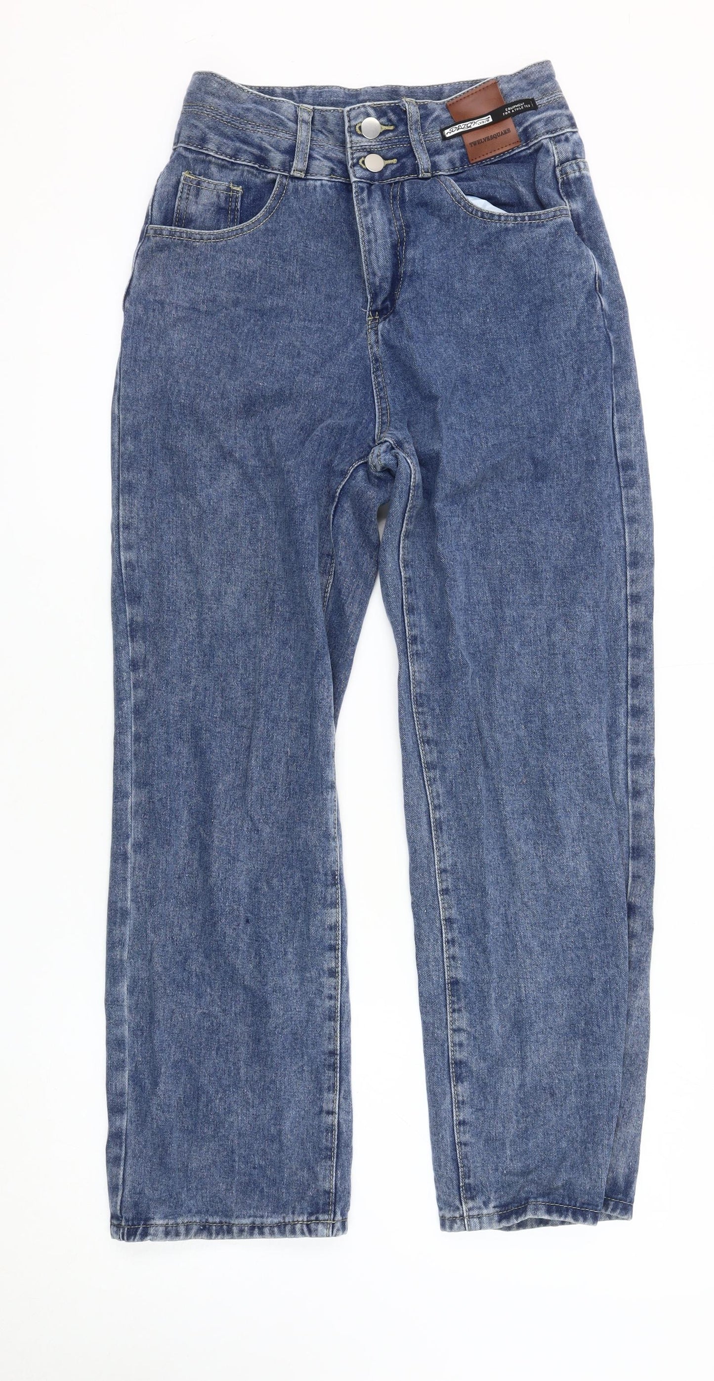 TWELVESQUARE Women's Blue Straight Jeans Size M