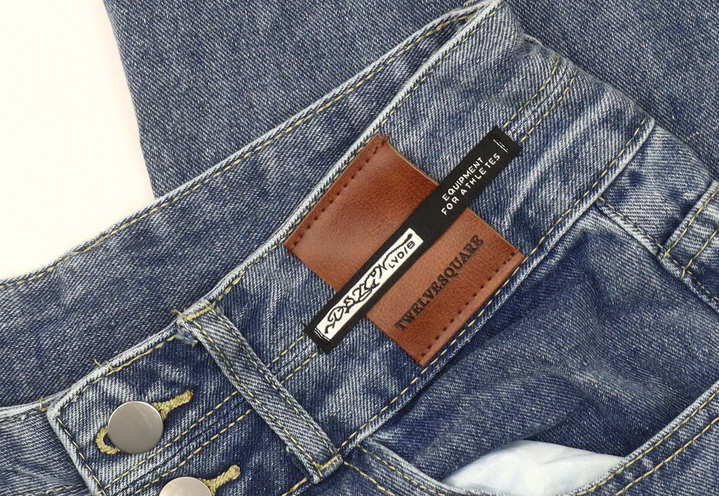 TWELVESQUARE Women's Blue Straight Jeans Size M